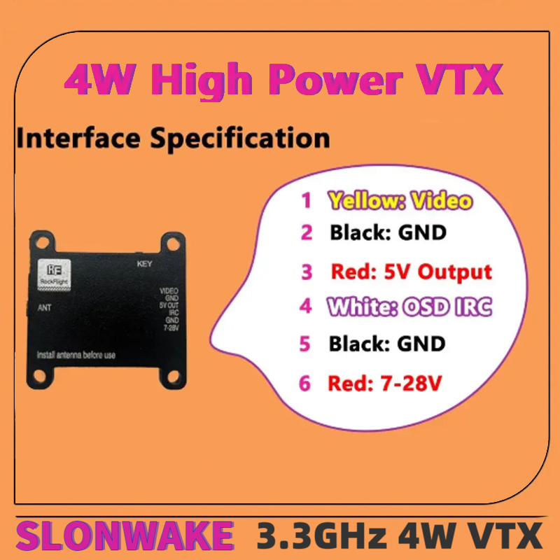 SLONWAKE FPV 3.3G 16CH 4000mW  - đánh giá và giá Fpv Drone Antenna