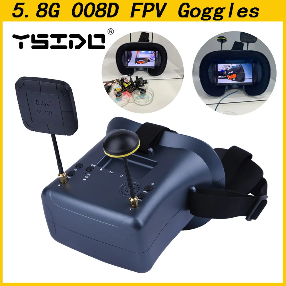 5.8G 40CH 4.3 Inch 800*480 Vid - đánh giá và giá Fpv Drone Goggles